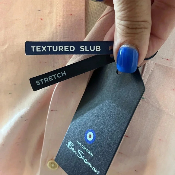 Pink Ben Sherman Casual or Dress shirt- NWT Size Medium- Short Sleeve - Picture 7 of 9